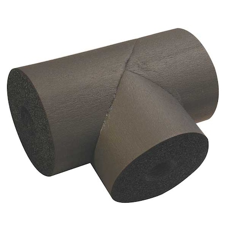 1-5/8" x 1/2" Elastomeric Tee Pipe Fitting Insulation, 1/2" Wall