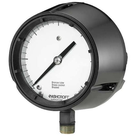 Vacuum Gauge,30 Hg to 0,4-1/2In,1/2In