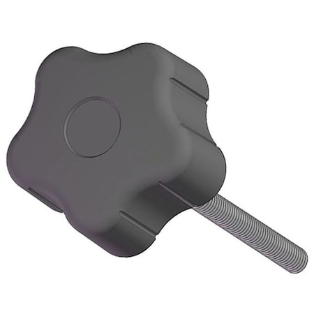 Soft Touch Star with Screw, 1/4-20 Thread Size, 1.25"L, Steel