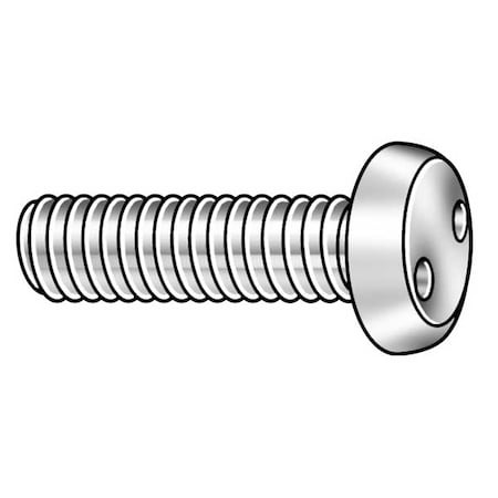 #10-24 x 3/4 in Spanner Pan Tamper Resistant Screw, Plain Finish, 18-8 Stainless Steel, 25 PK