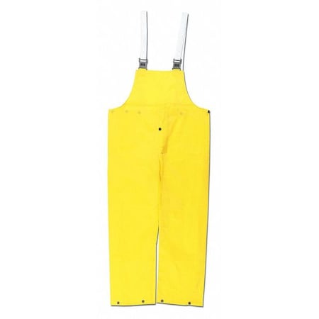 Navigator .22Mm Pu Nylon Bib Overall,L, Polyurethane/Nylon, 31" Inseam, 48" Waist, Yellow, L