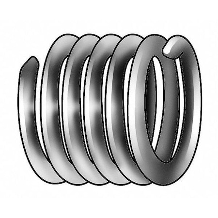 Tanged Helical Insert, Free-Running, 1/8"-27 Thrd Sz, 18-8 Stainless Steel, 12 PK