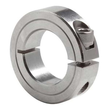 Shaft Collar,Clamp,1Pc,1/2 In,SS