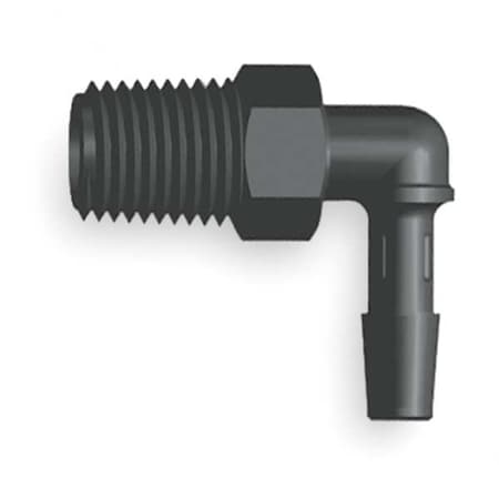 Elbow,Nylon,Barbed5/16",MNPT1/4",PK10