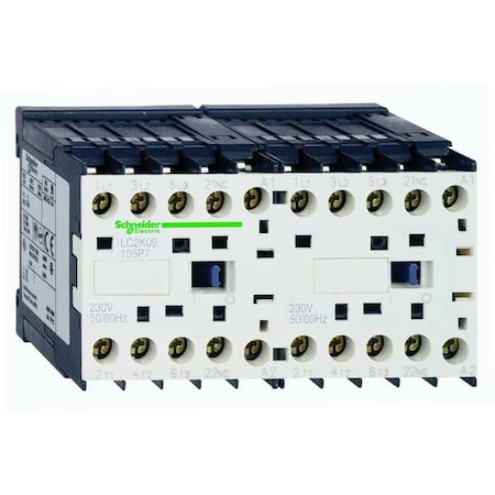 IEC Miniature Magnetic Contactor, 1NC, 120V AC, 3 P, Reversing, Screw Clamp