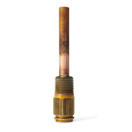Immersion Well,Copper,1/2NPT,3 in. Depth