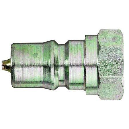 Hydraulic Quick Connect Hose Coupling, Steel Body, Push-to-Connect Lock, 3/4"-14 Thread Size