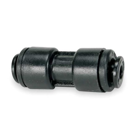 Push-Fit Adapter Fitting, 3/16 in Tube Size, Acetal, Black, 10 PK