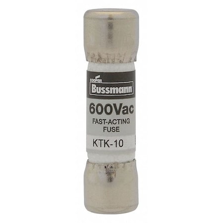 Midget Fuse, Fast-Acting, 0.125A, 600V AC, Non-Indicating, 100kA at 600V AC