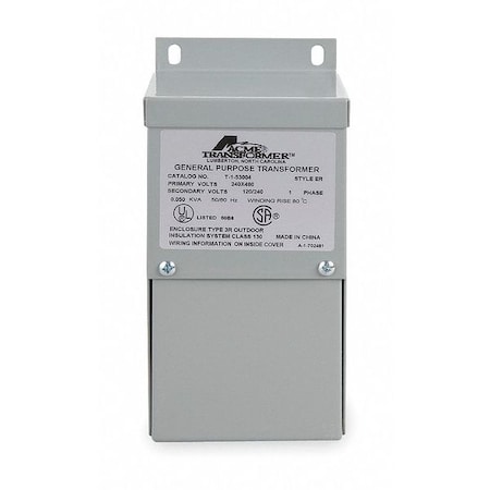 Low Voltage Distribution Transformer, 2 kVA, NEMA 3R, 120/240V AC, 120/208/240/277V AC