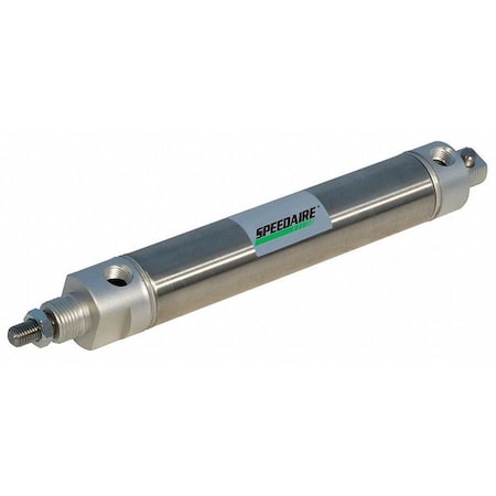 Round Body Cylinder, 1 1/16 in Bore, 4 in Stroke, Round Body Double Acting, Stainless Steel .