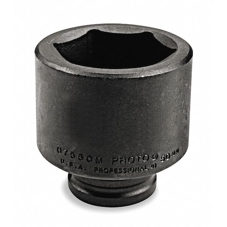 3/4 in Drive Impact Socket 2 1/4 in Size 6 pt Standard Depth, Black Oxide