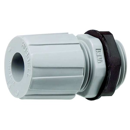 Liquid Tight Connector,1/4 in.,Gray