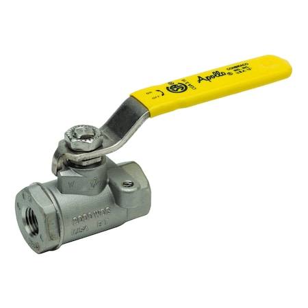1" FNPT Stainless Steel Ball Valve Inline