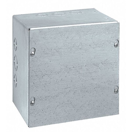 Captive Screws Electrical Enclosures, 8 in H, 4 in D, 8 in W, 1, Steel