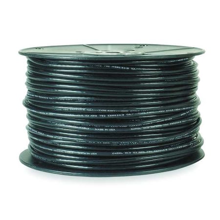 Coaxial Cable,RG-6/U,1000 ft.,Black
