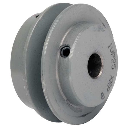 Variable Pitch V-Belt Pulley, 1 Groove, 4.75 in Outside Dia, 5/8 in Bore Dia, Cast Iron