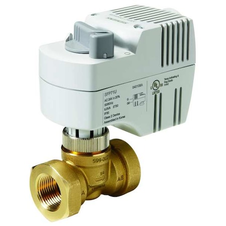 Threaded Globe Valve,1/2 In,24VAC,NO