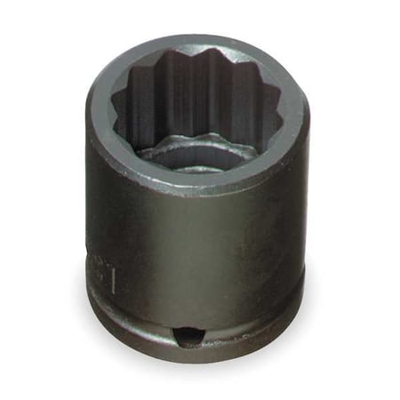 1/2 in Drive Impact Socket 11/16 in Size 12 pt Standard Depth, Black Oxide