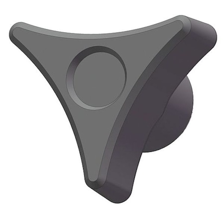 Three Prong Knob, 3/8-16 Thread Size, 1"L, Steel