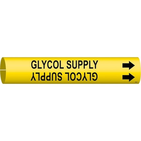 Pipe Marker,Glycol Supply,Yel,4 to 6 In