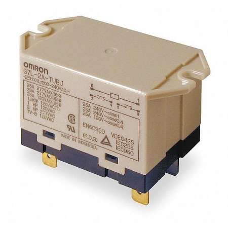 Top Flange, Enclosed Power Relay, Square, 30 A, 6 Pins, Quick Connect