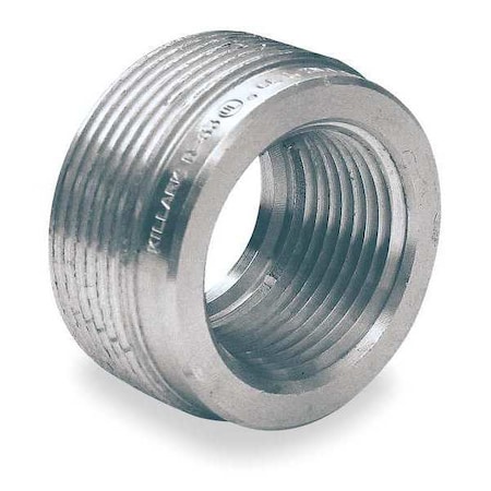 IMC Reducing Bushing, 1/2 in x 1 in, Threaded, Aluminum, Zinc Plated, Silver