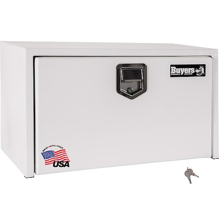 36"W 6.7 cu.ft. White Steel Underbody Truck Box