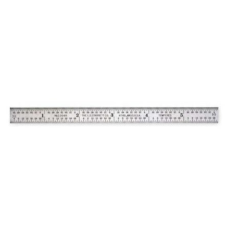 Steel Rule,Spring Tempered,12 In,4R Grad