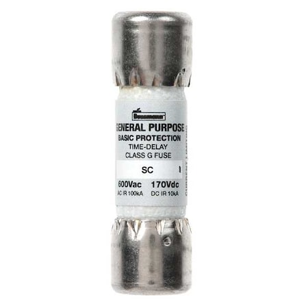 UL Class Fuse, G Class, Fast-Acting, 3A, 600V AC, Non-Indicating