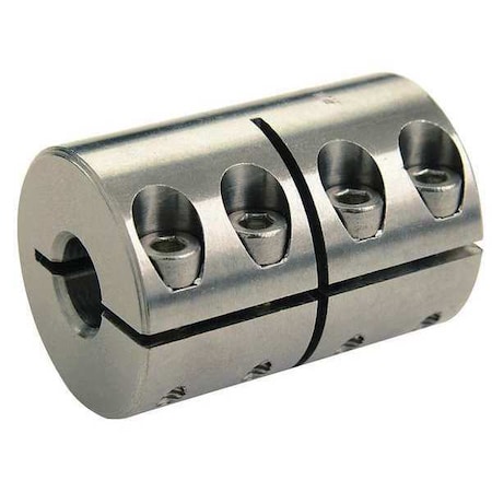 Coupling,One Piece,Bore Dia 5/8 x 1/2 In
