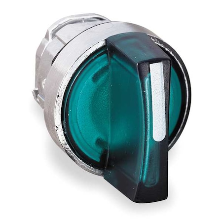Illum Selector Switch,3 Pos,22mm,Green