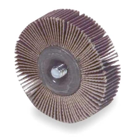 Flap Wheel,AO,2-1/2x1x1/4-20 Shank,120G