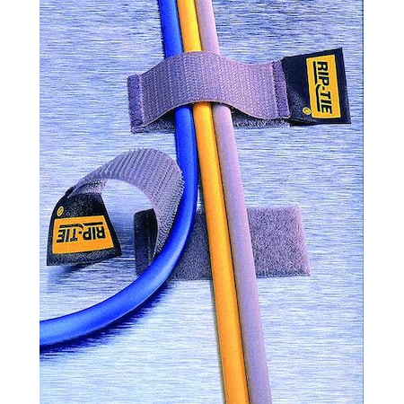 Cable Tie Strap, 2 in L, 1/2 in Max Bundle Dia., Black, Nylon, 90 lb Strength, 5 PK