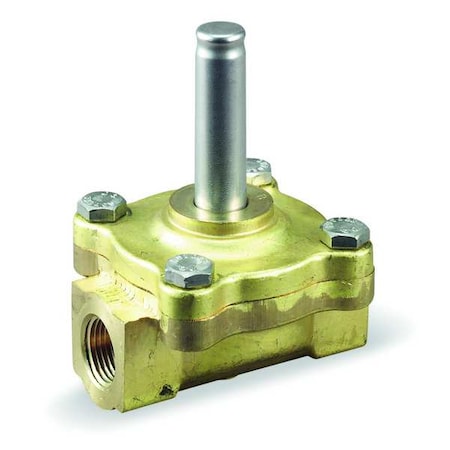 Brass Steam Solenoid Valve Less Coil, Normally Closed, 3/8 in Pipe Size