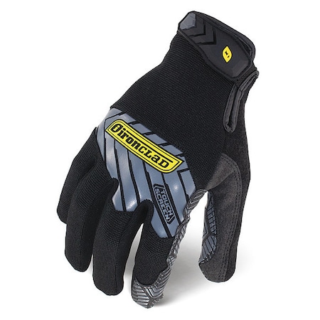 Command(TM) Mechanics Touchscreen Gloves, Silicone Palm, Polyester Back, 2XL, Black