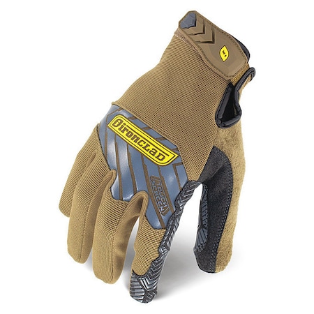 Command(TM) Mechanics Touchscreen Gloves, Silicone Palm, Polyester Back, XL, Brown