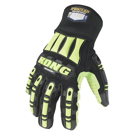 Impact Resistant Gloves,3XL,Blk/Grn,PR