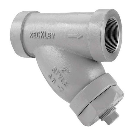 Y Strainer, 1-1/4" Pipe, Threaded, Carbon Steel