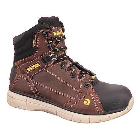 Men's 6-Inch Work Boot, 10 1/2, CarbonMAX Toe, 6 in H, Brown, W10797