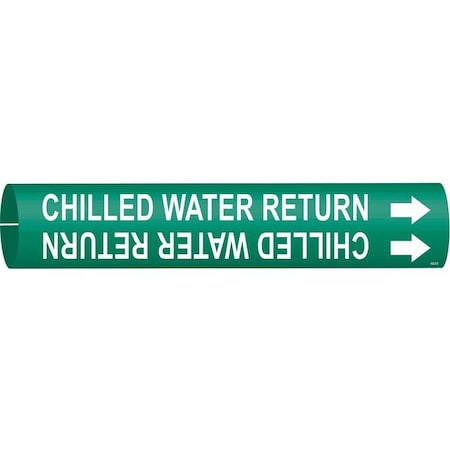Pipe Marker,Chilled Water Return,4to6 In