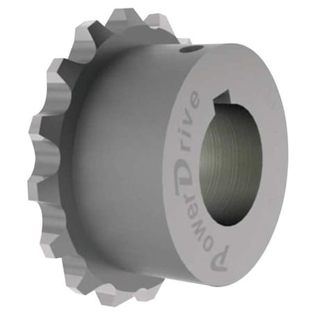 Chain Coupling Sprocket, Round Keyed, 7/8 in Bore Dia., 16 # of Teeth