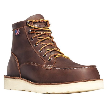Men's 6-Inch Work Boot, 14 D, Steel Toe, 6 in H, Brown, 15564
