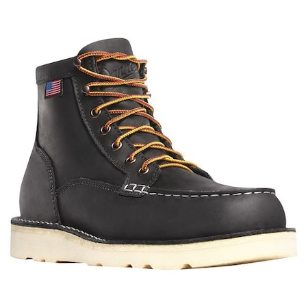 Men's 6-Inch Work Boot, 12 EE, Steel Toe, 6 in H, Black, 15569