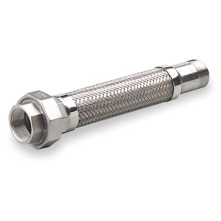 1/2" Dia x 18" L SS Flexible Metal Hose