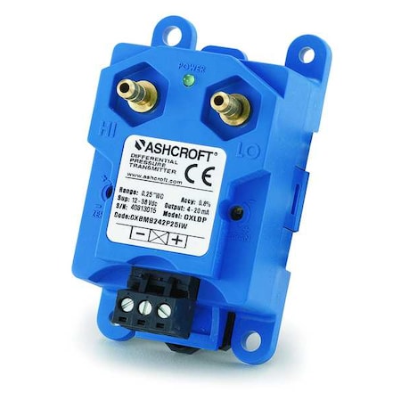 Pressure Transducer,Range 0 to 0.5 In WC