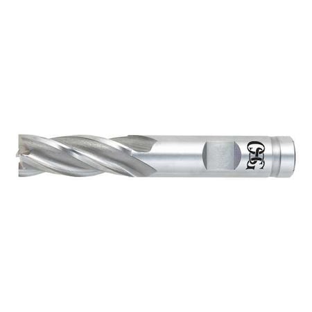 HSS End Mill, 1-1/8in.dia., 2in.Cut L