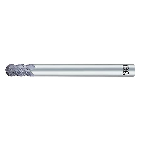 Carbide End Mill,1/16in dia,3/16in Cut L