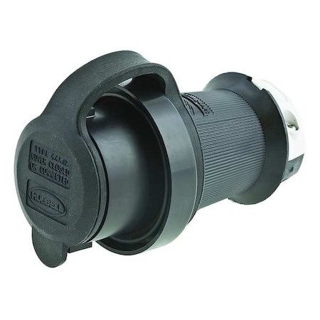 Watertight Locking Plug, L21-30P, 30 A, 120/208V AC, Three Phase, 4 Pole, Screw Terminals, White