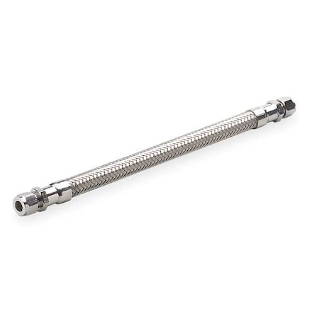 1/4" Dia x 12" L SS Flexible Instrumentation Metal Hose